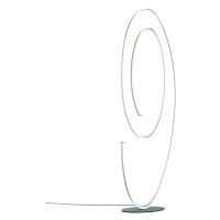 Sivá LED stojacia lampa s kovovým tienidlom (výška  175 cm) Ciola – CINQUE