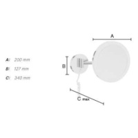 SO - OUTLINE FK486H - Kozmetické zrkadlo s LED osvetlením CHL - chróm lesklý