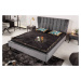 LuxD Dizajnová posteľ Violetta 160 x 200 cm tmavosivý zamat