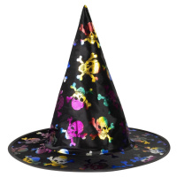 Rappa Detský čarodejnícky klobúk s lebkami