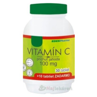 EDENPharma VITAMÍN C 100 mg príchuť jahoda