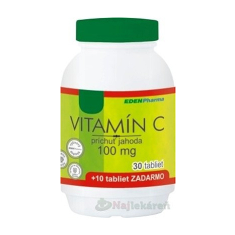 EdenPharma Vitamín C 100 mg príchuť jahoda 40 tabliet