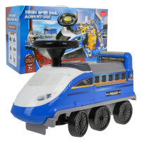 mamido  Interaktívne odrážadlo 2v1 lokomotíva modrá