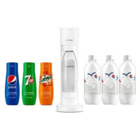 SodaStream Gaia White + 3× fľaša + MIRINDA,PEPSI,7UP