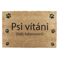 Rohožka z kokosového vlákna 40x60 cm Psi vítáni – Artsy Doormats