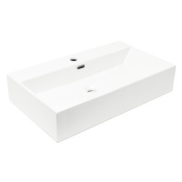 Umývadlo SAT Cube Way 75x42 cm otvor pre batériu uprostred SATCW7542