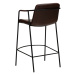 Tmavohnedá barová stolička z imitácii kože DAN-FORM Denmark Boto, výška 105 cm