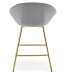 Sconto Barová stolička SCH-112 sivá/zlatá