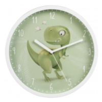 Hama 186427 Happy Dino, detské nástenné hodiny, priemer 25 cm, tichý chod