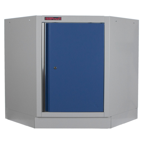 Celokovová rohová dielenská skrinka PROFI BLUE jednokrídlová - MTGC1300B AHProfi