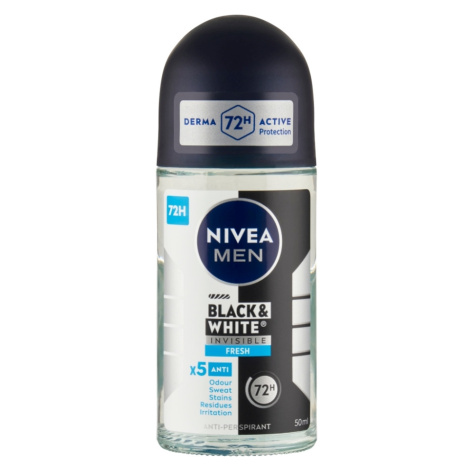 NIVEA Men Black & White Invisible Fresh Guľôčkový antiperspirant 50 ml