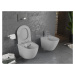 MEXEN - Lena Závesná WC misa vrátane sedátka s slow-slim, z duroplastu, svetlo šedá mat 30224061