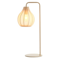 Béžová stolová lampa s textilným tienidlom (výška 60,5 cm) Elati – Light & Living