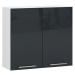 Závěsná kuchyňská skříňka Olivie W 80 cm bílá/grafit
