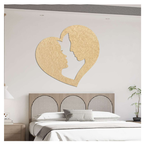 Romantický obraz na stenu pár v srdci -  LOVE YOU: Preglejka Topoľ - Honey 3071 30 cm 4114-10262