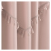 Ružový záves Astoria so strapcami na riasiacej páske 140 x 250 cm