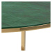 Konferenčný stolík Alisma mramor zelený/zlatý