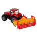 mamido Červený Traktor s Kultivátorom s Fričným Pohonom