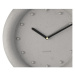 Sivé nástenné hodiny Karlsson Petra, ø 30 cm