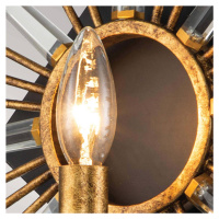Nástenné svietidlo Sun King, povrchová úprava zlatou fóliou