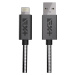 Next One USB-A to Lightning Metallic Cable 1m sivý