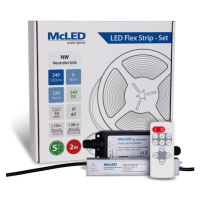 McLED  LED páska - sada 2 m + Prijímač Nano IP67, 240 LED/m, NW, 6 W/m, DC 24V, 520 lm/m, CRI90,