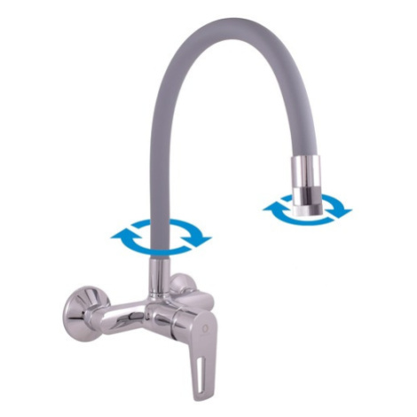 Drezová batéria RAV Slezák COLORADO so silikónovým ramienkom 150 mm sivá / chróm CO202.5/11 RAV SLEZÁK