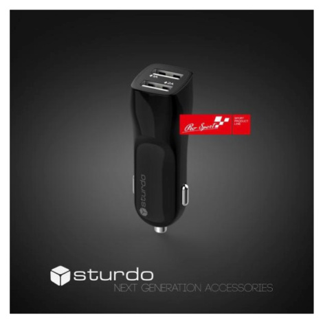 STURDO NAU-0017-STU-2XUSB AUTONABIJACKA 2XUSB, CIERNA, KAPACITA 2A