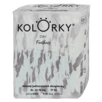 KOLORKY DAY Jednorazové EKO plienky perie XL (12-16 kg) 17 kusov