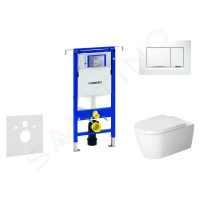 GEBERIT - Duofix Modul na závesné WC s tlačidlom Sigma30, biela/lesklý chróm + Duravit ME by Sta