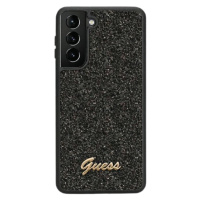 Plastové puzdro Guess na Samsung Galaxy S23 5G S911 GUHCS23SHGGSHK Fixed Glitter čierne