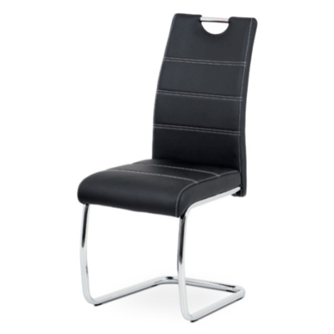Jedálenská stolička Autronic 43x98 cm čierna ekokoža HC-481 BK