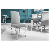 Estila Luxusná jedálenská stolička Modern Barock stieborná