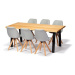 Jedálenský stôl SOFIA, dub masív, 190 × 95 cm, podnož ETARA A