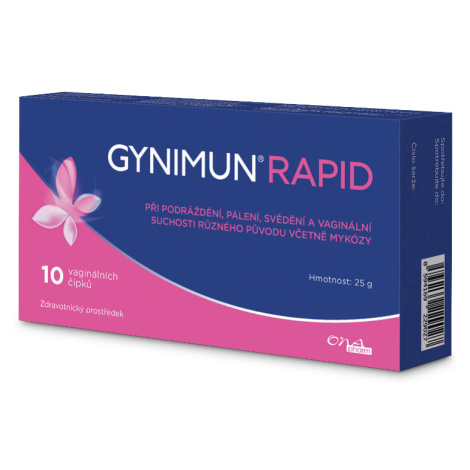 ONAPHARM  Gynimun Rapid 10 vaginálnych čapíkov