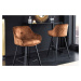 LuxD Dizajnová barová stolička Natasha hnedý zamat