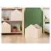 Benlemi Drevený úložný box HOUSE v tvare domčeka Zvoľte farbu: Biela, pololakovaná
