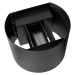 Vonkajšie nástenné svietidlo LED Milda, čierne, hore/dole, hliník
