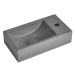 SAPHO - CREST R betónové umývadlo vrátane výpuste, 40x22cm, čierny granit AR409