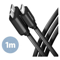 AXAGON kábel Micro USB B - USB-C 1m čierny