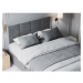 Sivá zamatová dvojlôžková posteľ Mazzini Beds Mimicry, 160 x 200 cm