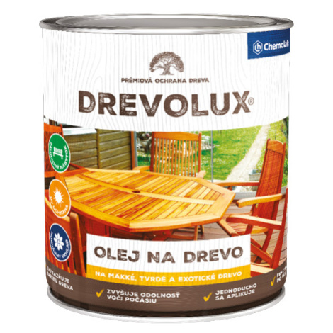 DREVOLUX - Impregnačný olej na drevo 0,6 L orech CHEMOLAK