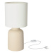 Béžová stolová lampa s textilným tienidlom (výška  32 cm) Iner – Candellux Lighting