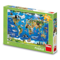 Puzzle Mapa zvierat 100 XL dielikov