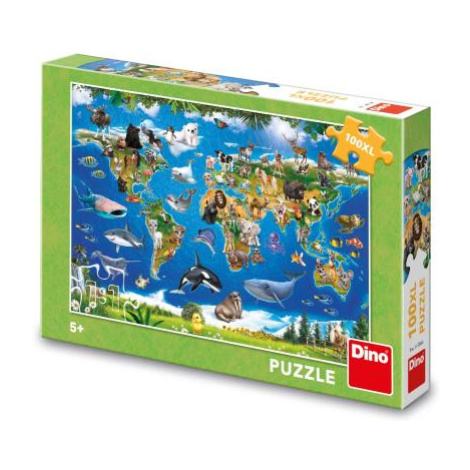 Puzzle Mapa zvierat 100 XL dielikov