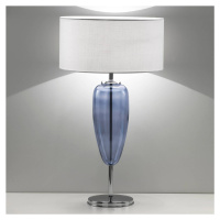 Stolná lampa Ukázať Ogiva 82 cm sklenený prvok modrá