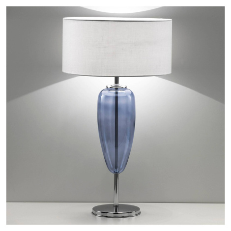 Stolná lampa Ukázať Ogiva 82 cm sklenený prvok modrá Ailati