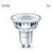 Philips LED GU10 3,5W 255lm 827 číra 36° 3 ks