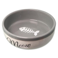 Miska Magic Cat keramická biela/šedá Meow 13,4x4cm 170ml