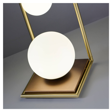 Lampa Buble zlatá opálové sklo 4-pl. stmievač MILOOX BY Sforzin
